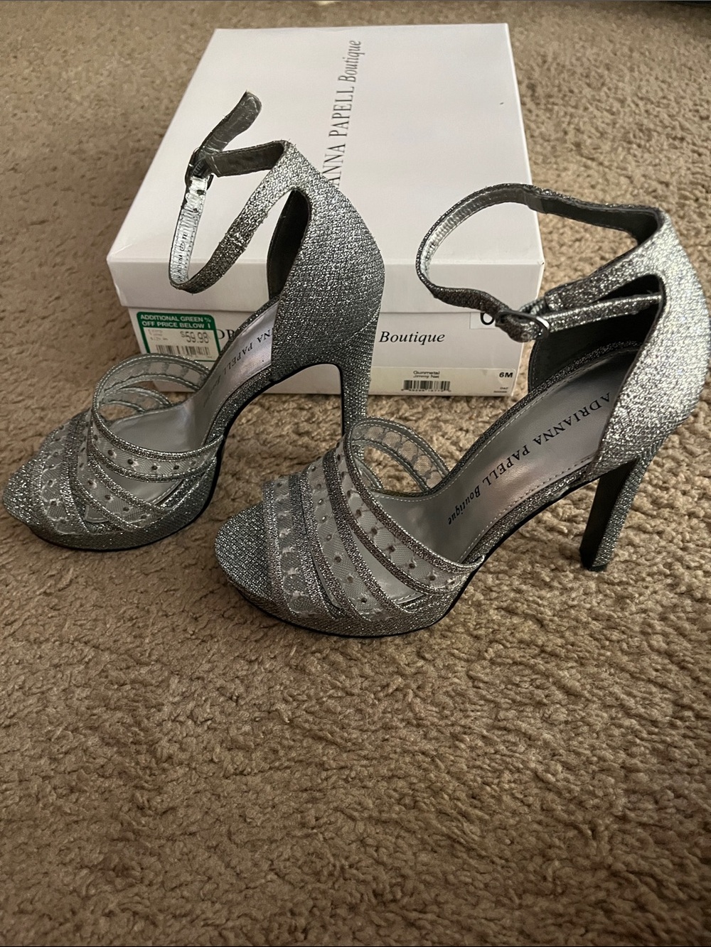 Adrianna Papell gunmetal Taimi heels 6